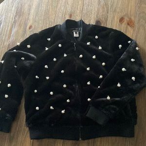 Black fur jacket